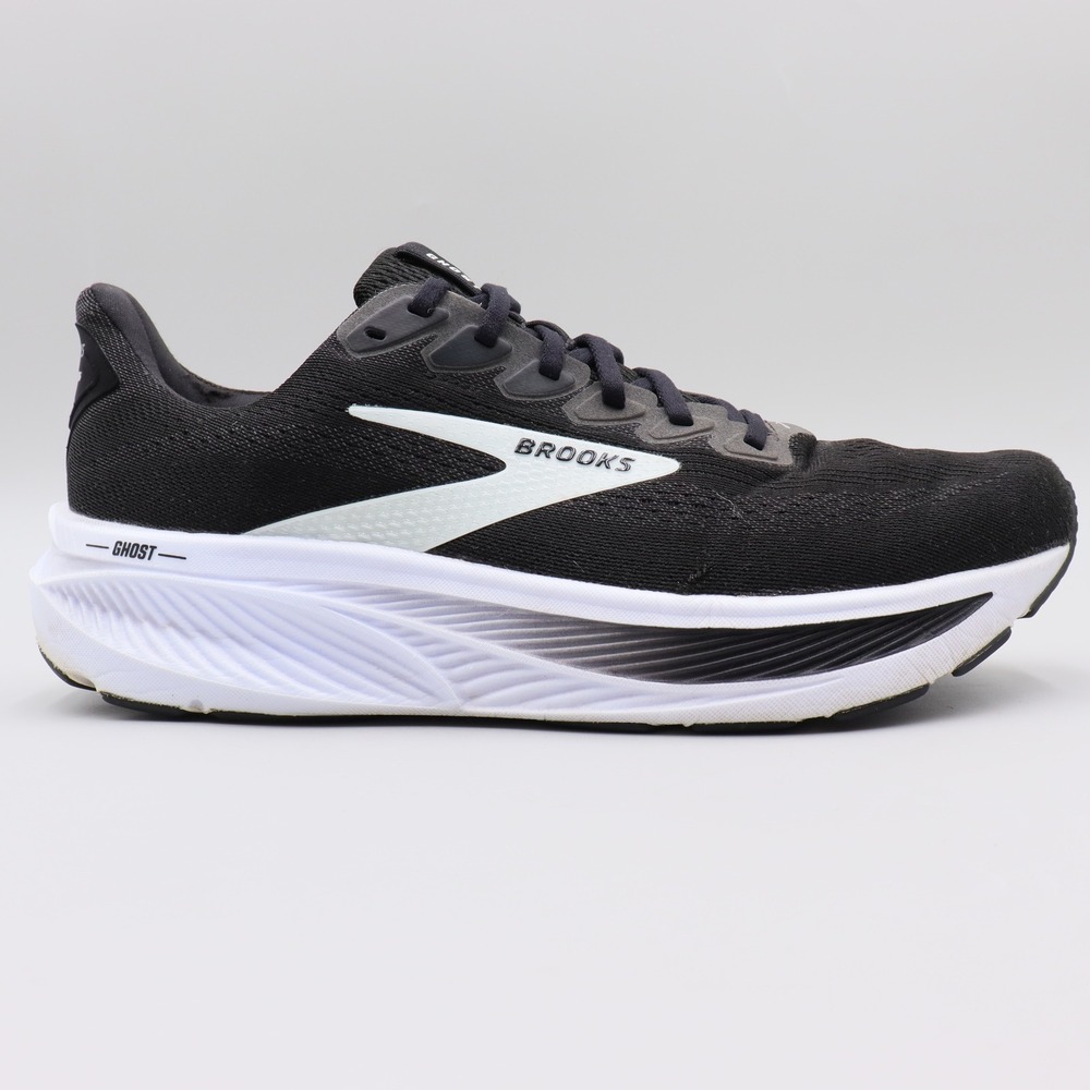 Brooks Ghost 17 Mens Size 11 2E Wide US Black White Running Shoes 1104422E090